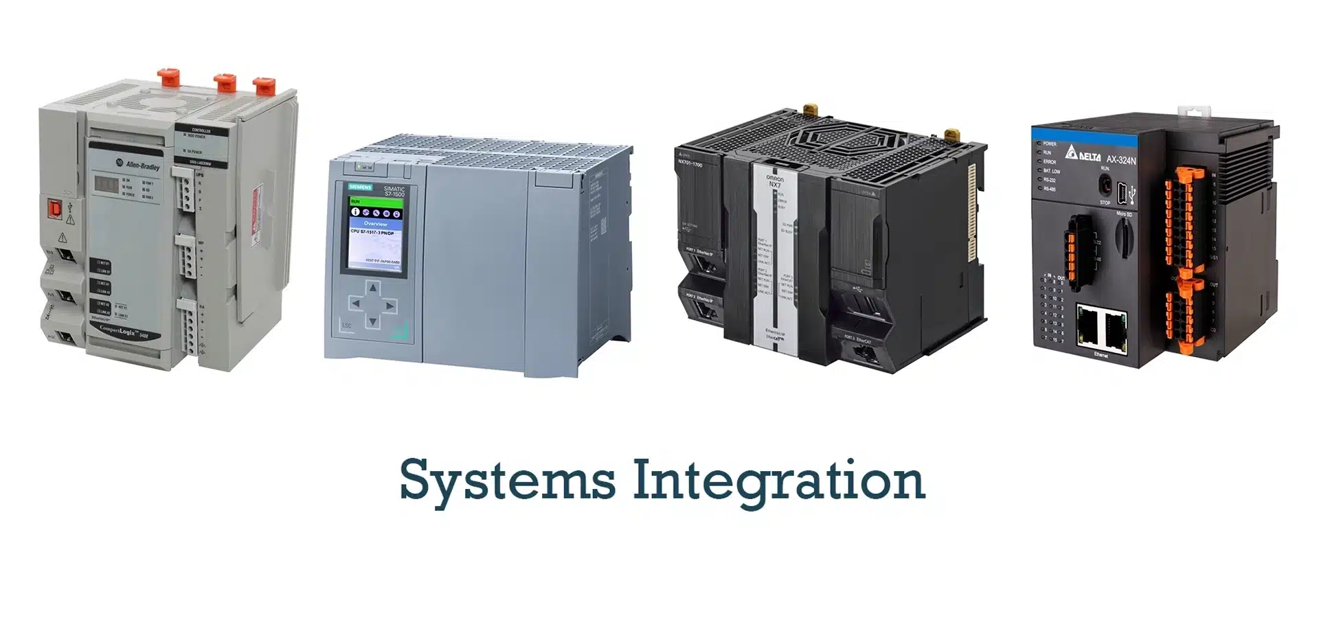 Industrial PLC controllers from multiple automation platforms