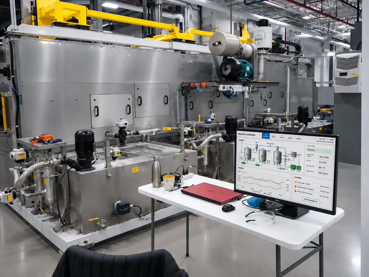 Industrial automation workstation used for PLC and HMI programming